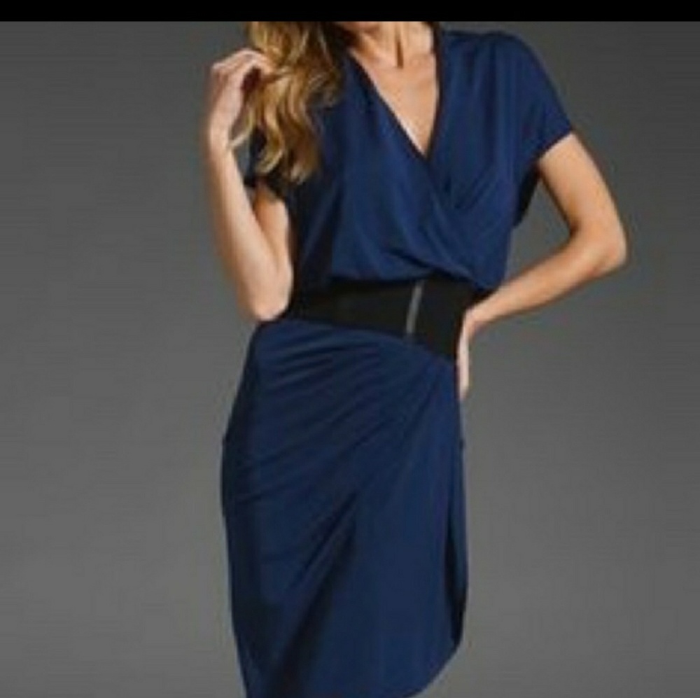 Haute Hippie Lapis Blue Jersey Dress